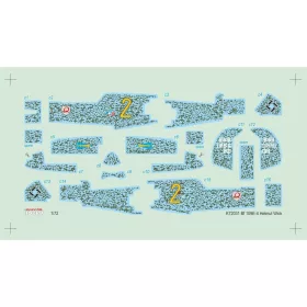 MPM 1:72 Bf 109E-4 German Ace H. Wick Decal Motley Camo