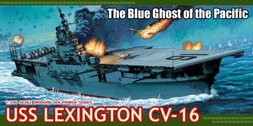 Dragon 1:700 U.S.S. LEXINGTON CV-16 7051 hajó makett