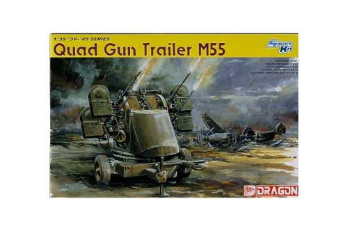 Dragon 1:35 Quad Gun Trailer M55 6421 harcjármű makett