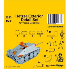 CMK 1:72 Hetzer Exterior Detail Set for Vespid Model