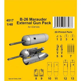 CMK 1:48 B-26 Marauder External Gun Pack for ICM