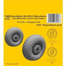   CMK 1:72 Beaufighter Mk.VI/X/21 Mainwheels - Late Wheel Disk Block Tread Pattern