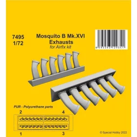 CMK 1:72 Mosquito B Mk.XVI Exhausts