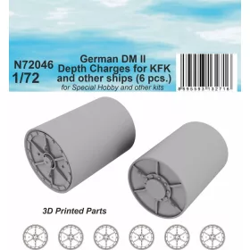   CMK 1:72 German DM II Depth Charges (6 pcs.) for KFK and other ships for Special Navy kit