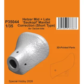   CMK 1:35 Hetzer Mid + Late ‘Saukopf’ Mantlet Correction (Short Type) for Takom