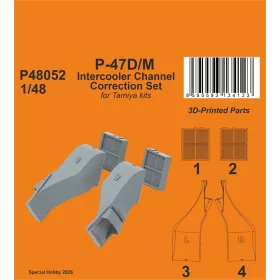   CMK 1:48 P-47D/M Intercooler Channel Correction Set for Tamiya
