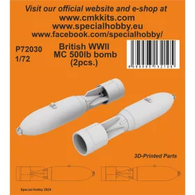 CMK 1:72 British WWII MC 500lb bomb Mk.IV (2pcs.)