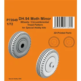   CMK 1:72 DH.94 Moth Minor Wheels / Circumferential Tread Pattern for Special Hobby