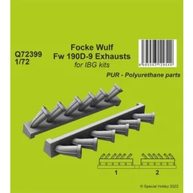 CMK 1:72 Focke Wulf Fw 190D-9 Exhausts / for 1/72 IBG kits