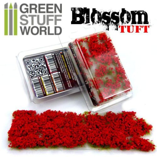 Green Stuff World Blossom TUFTS - 6mm Red Flowers