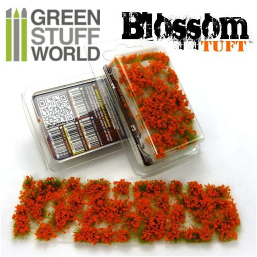 Green Stuff World Blossom TUFTS - 6mm ORANGE Flowers