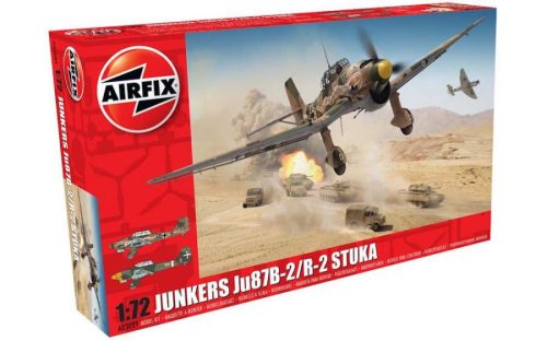 Airfix 1:72 Junkers JU87B-2/R-2 Stuka repülőgép makett