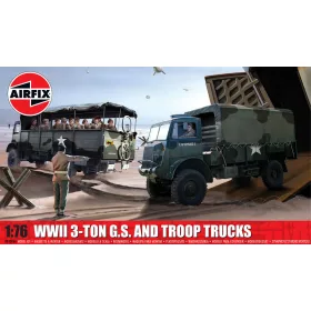 Airfix 1:76 WWII 3-ton 4x4 General Service & Troop Trucks