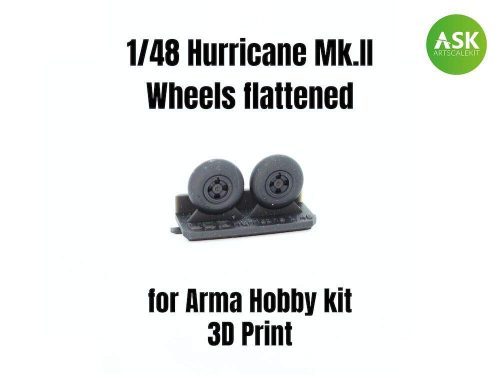 ASK 1:48 Hurricane Mk.II - Wheels flattened