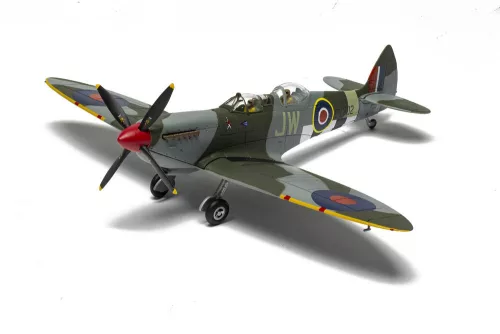 Corgi 1:72 Supermarine Spitfire T9, PV202/’JW’ (G-CCCA), Presented as Spitfire MK.IX ML365/JW,135 Wing, 2nd Tactical Air Force, Aircraft operated by Aerial Collective, Duxford Airfield