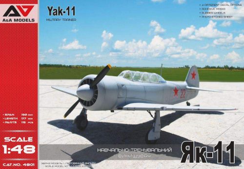 A&A Models 1:48 Yak-11 Military trainer repülő makett