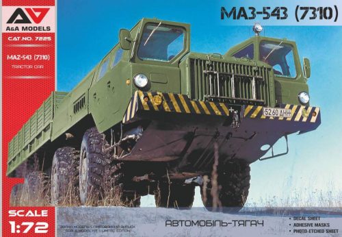 A&A Models 1:72 MAZ-543 Heavy artillery truck (with rubber tires)