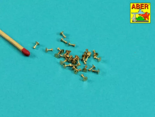 Aber Models 1:16 Turned Hexagonal bolts (1,34x1,60mm) x 30 pcs.