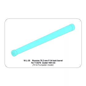   Aber Models 1:16 Russian 76,2 mm F-34 tank barrel for T-34/76 model 1941-43