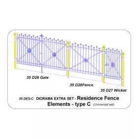 Aber Models 1:35 Residence Fence Elements - type C