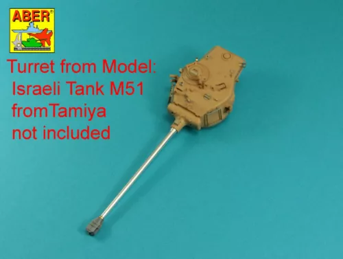 Aber Models 1:35 105mm D1504 L/44 barrel with muzzle brake for Sherman M51
