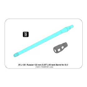   Aber Models 1:35 Russian 122mm D-25T tank barrel for IS-3, with 3D Muzzle brake