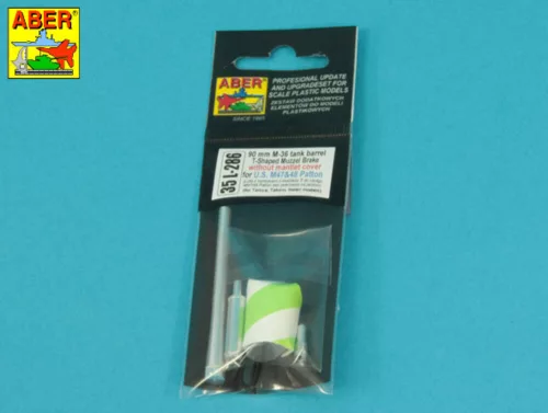 Aber Models 1:35 90 mm M-36 tank barrel T-shaped Muzzle Brake without mantlet cover for U.S. M47 and M48A3 Patton