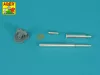 Aber Models 1:35 90 mm M-36 tank barrel T-shaped Muzzle Brake with mantlet cover for U.S. M47 and M48A1 Patton