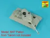 Aber Models 1:35 90 mm M-36 tank barrel T-shaped Muzzle Brake with mantlet cover for U.S. M47 and M48A1 Patton