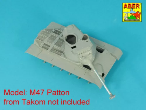 Aber Models 1:35 90 mm M-36 tank barrel T-shaped Muzzle Brake with mantlet cover for U.S. M47 and M48A1 Patton