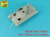 Aber Models 1:35 90 mm M-36 tank barrel T-shaped Muzzle Brake with mantlet cover for U.S. M47 and M48A1 Patton