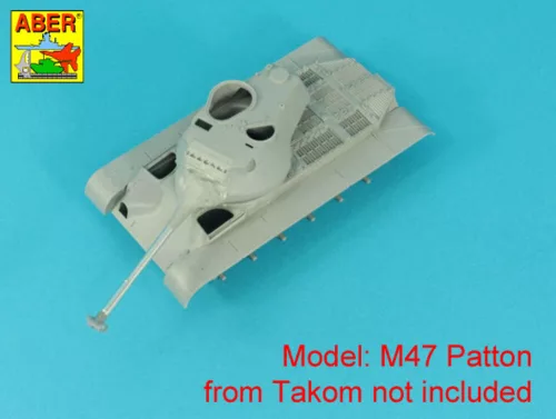Aber Models 1:35 90 mm M-36 tank barrel T-shaped Muzzle Brake with mantlet cover for U.S. M47 and M48A1 Patton