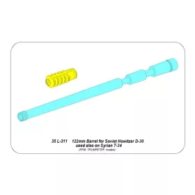   Aber Models 1:35 122mm Barrel for Soviet Howitzer D-30 used also on Syrian T-34