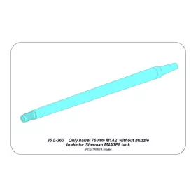   Aber Models 1:35 Only barrel: 76 mm without muzzle brake for Sherman M4A3E8