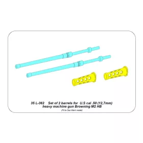   Aber Models 1:35 Set of 2 barrels for U.S cal .50 Browning M2 HB