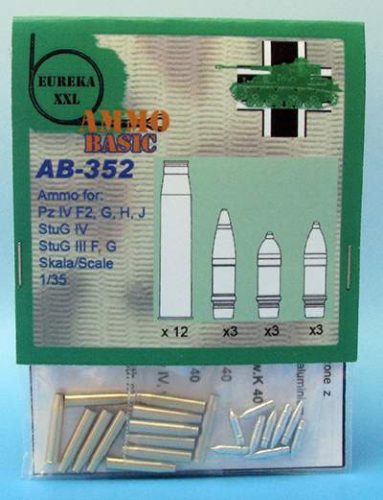 Eureka 1:35 - 7,5 cm Ammo for Kw.K.40/Stu.K.40 L/43 and L/48