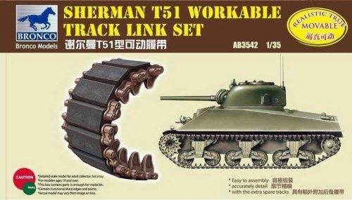 Bronco 1:35 Sherman T51 Workable Track Link Set