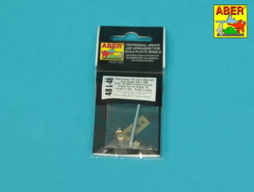 Aber Models 1:48 German 75 mm Barrel for Pz.Kpfw. IV, Ausf.H late - Ausf.J early