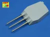 Aber Models 1:350 Set of 9 pcs 406 mm short barrels for North Carolina