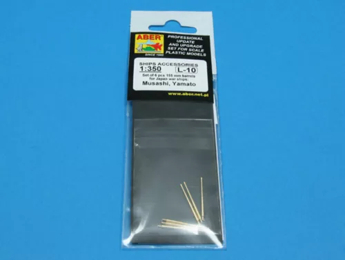 Aber Models 1:350 6 pcs 155 mm barrels for Yamato