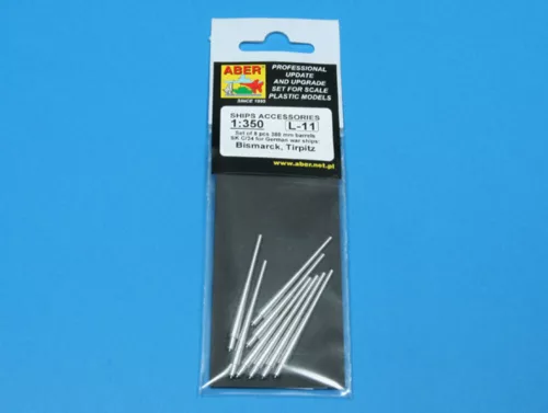 Aber Models 1:350 8 pcs 380 mm barrels for Bismarck