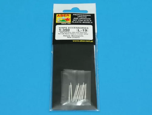 Aber Models 1:350 Set of 9 pcs 203 mm barrels for New Orleans type