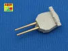 Aber Models 1:700 Set of 8 pcs 381mm long barrels for turrets without antiblast covers ships Hood