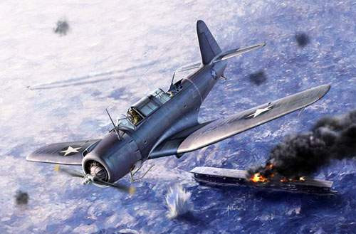 Academy 1:48 SB2U-3 Vindicator ”Battle of Midway” repülő makett