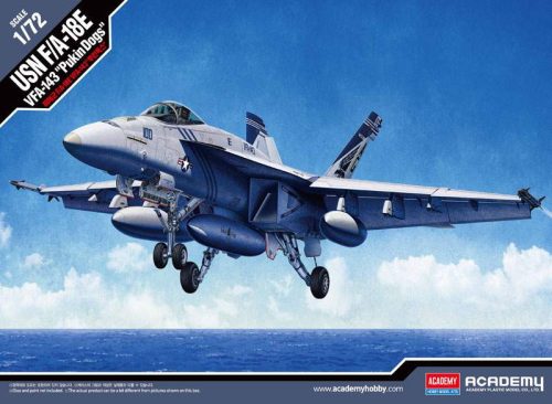 Academy 1:72 F/A-18 Super Hornet USN VF-143 Pukin Dogs repülő makett