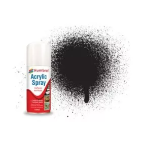 Humbrol HUMBROL ACRYLIC HOBBY SPRAY 150ML No 33 Black Matt