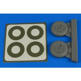   Aires 1:32 Spitfire Mk.IX wheels (covered) & paint masks for Tamiya