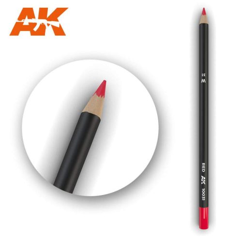Piros színű akvarell ceruza - Watercolor Pencil Red