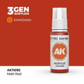 Acrylics 3rd generation Matt Red 17ml