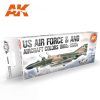 Acrylics 3rd generation US Air Force & ANG Aircraft 1960s-1980s SET 3G